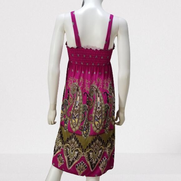 Women's Purple Knee-Length Fit & Flare Paisley Sundress, Size: Medium, New - Picture 2 of 10